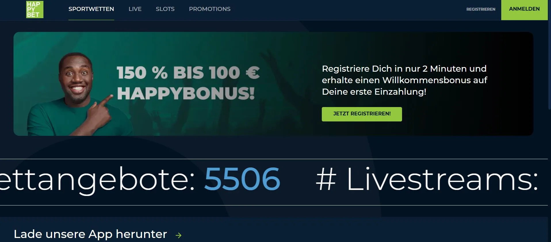 Happybet: Sportwetten mit PayPal